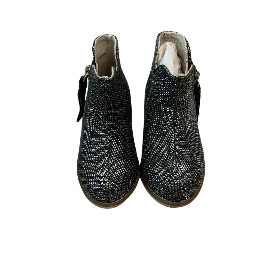 Joyfolie Kaitlyn Booties Black Glitter Size 3